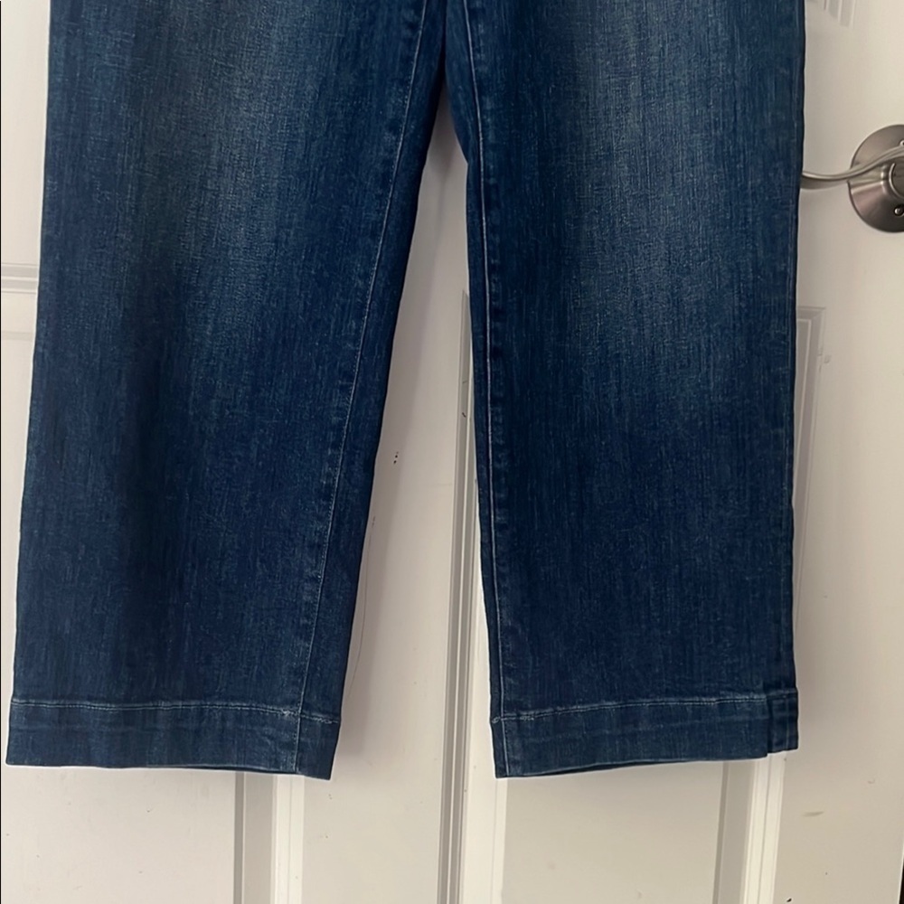 PAIGE Nellie Culotte Indigo Blue Ankle Cropped wide leg Jeans Classic Style - Picture 5 of 14
